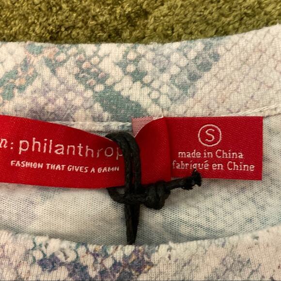 n:Philanthropy Snakeskin Print Cotton Tee, Size S - Picture 8 of 9